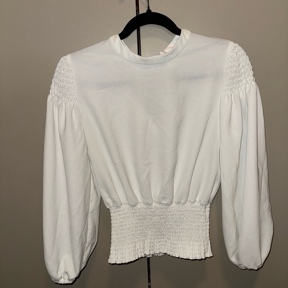 NWOT ALC Pheasant White Blouse Top Size 6